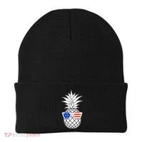 USA Pineapple With Sunglasses Beanie thumb 0