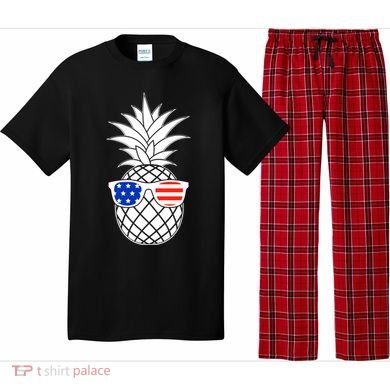 USA Pineapple With Sunglasses Pajama Set
