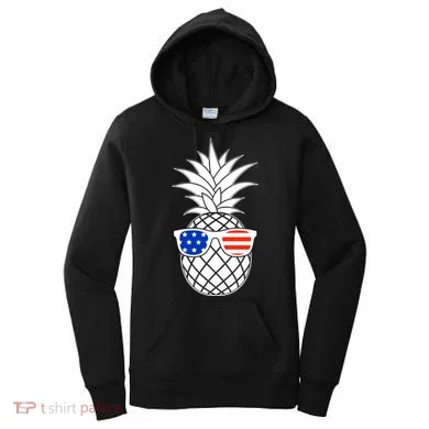 USA Pineapple With Sunglasses Women's Hoodie