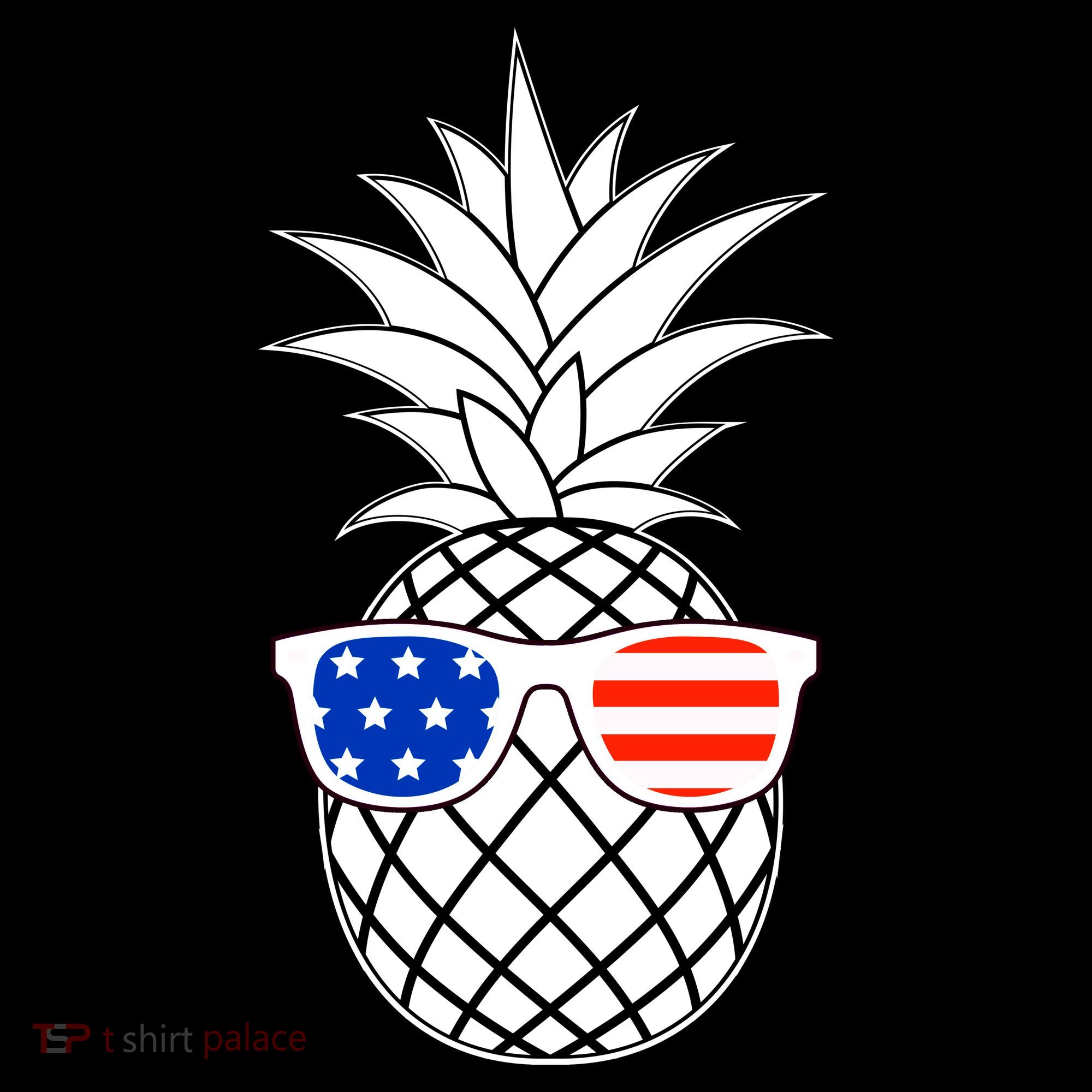 USA Pineapple With Sunglasses Women's Hoodie