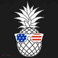 USA Pineapple With Sunglasses Women's Hoodie thumb 2
