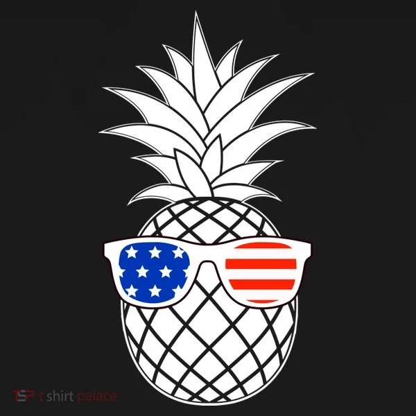 USA Pineapple With Sunglasses Women's Hoodie