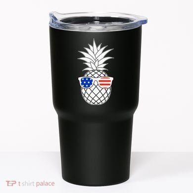 USA Pineapple With Sunglasses Tumbler