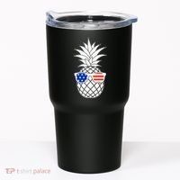 USA Pineapple With Sunglasses Tumbler thumb 0