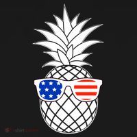 USA Pineapple With Sunglasses Mousepad thumb 1