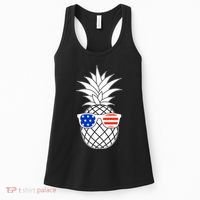 USA Pineapple With Sunglasses Women's Tank Top thumb 0
