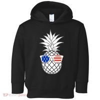 USA Pineapple With Sunglasses Toddler Hoodie thumb 0
