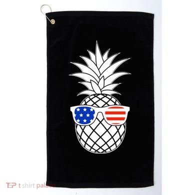 USA Pineapple With Sunglasses Golf Towel