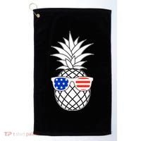 USA Pineapple With Sunglasses Golf Towel thumb 0