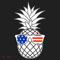 USA Pineapple With Sunglasses Golf Towel thumb 3