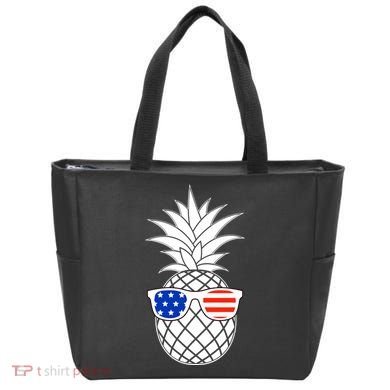 USA Pineapple With Sunglasses Tote Bag