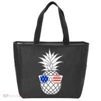 USA Pineapple With Sunglasses Tote Bag thumb 0