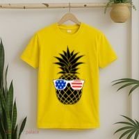 USA Pineapple With Sunglasses T-Shirt thumb 2