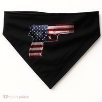 USA Pistol Gun USA-Made Doggie Bandana thumb 0