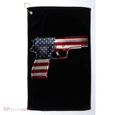 USA Pistol Gun Golf Towel