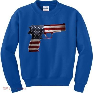 USA Pistol Gun Kids Sweatshirt