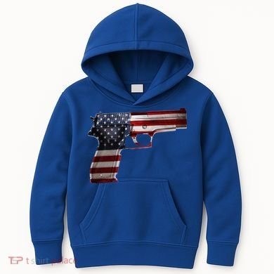 USA Pistol Gun Kids Hoodie