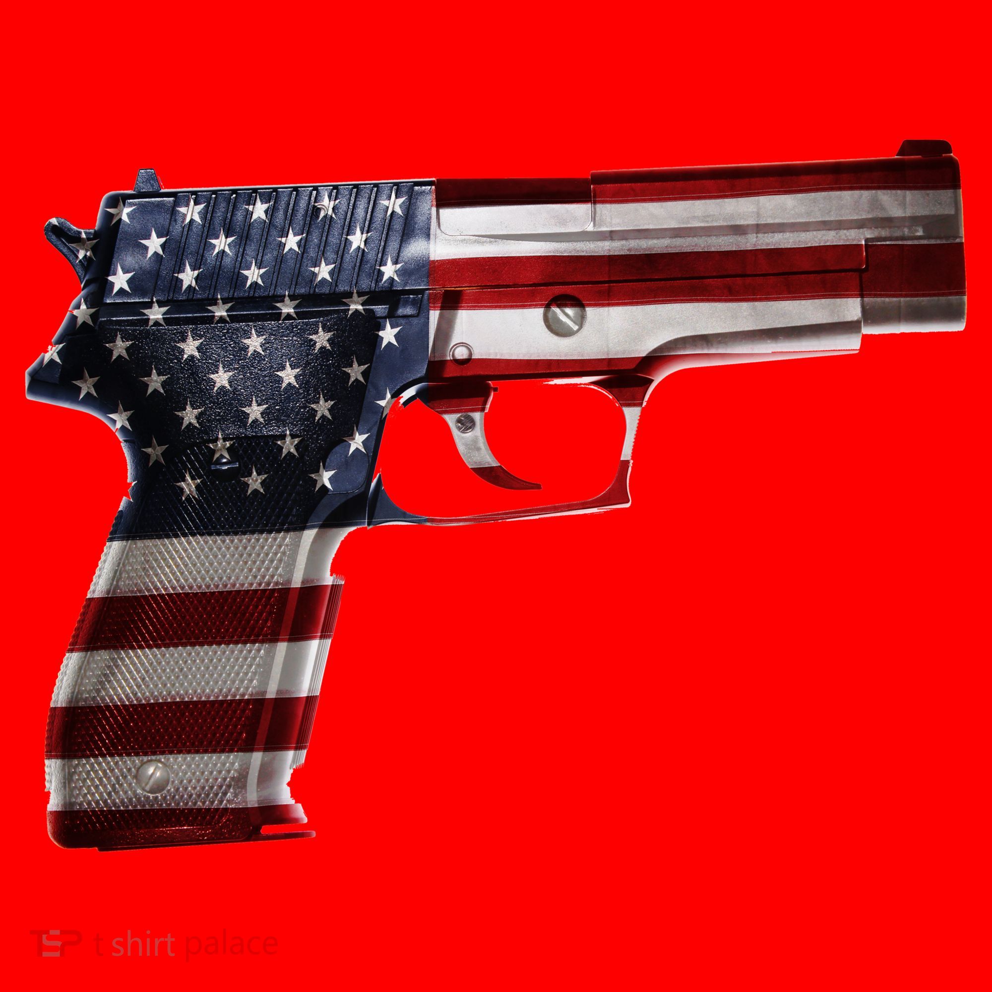 USA Pistol Gun Santa Hat