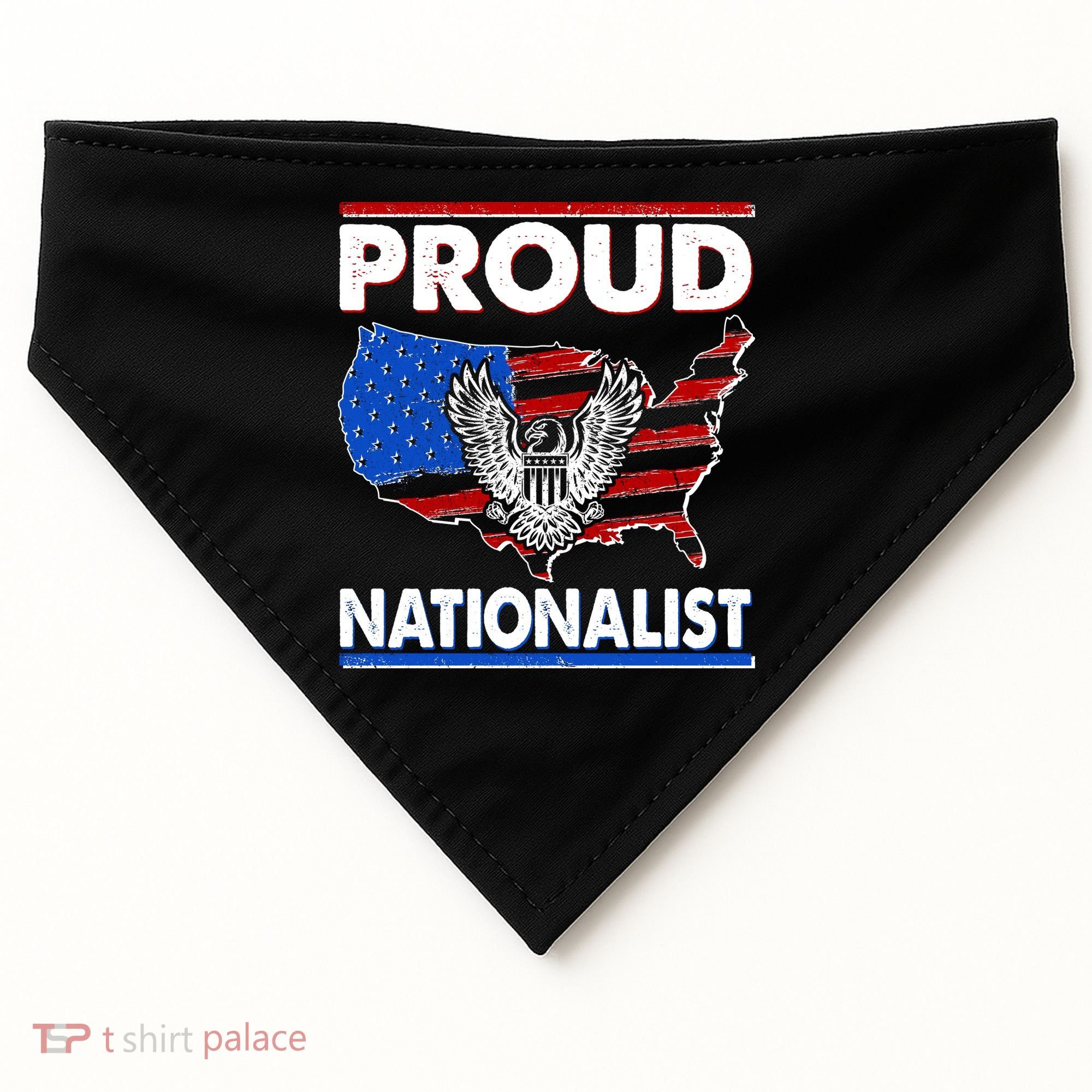 USA Proud Nationalist  USA-Made Doggie Bandana