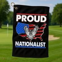 USA Proud Nationalist  Golf Towel thumb 1