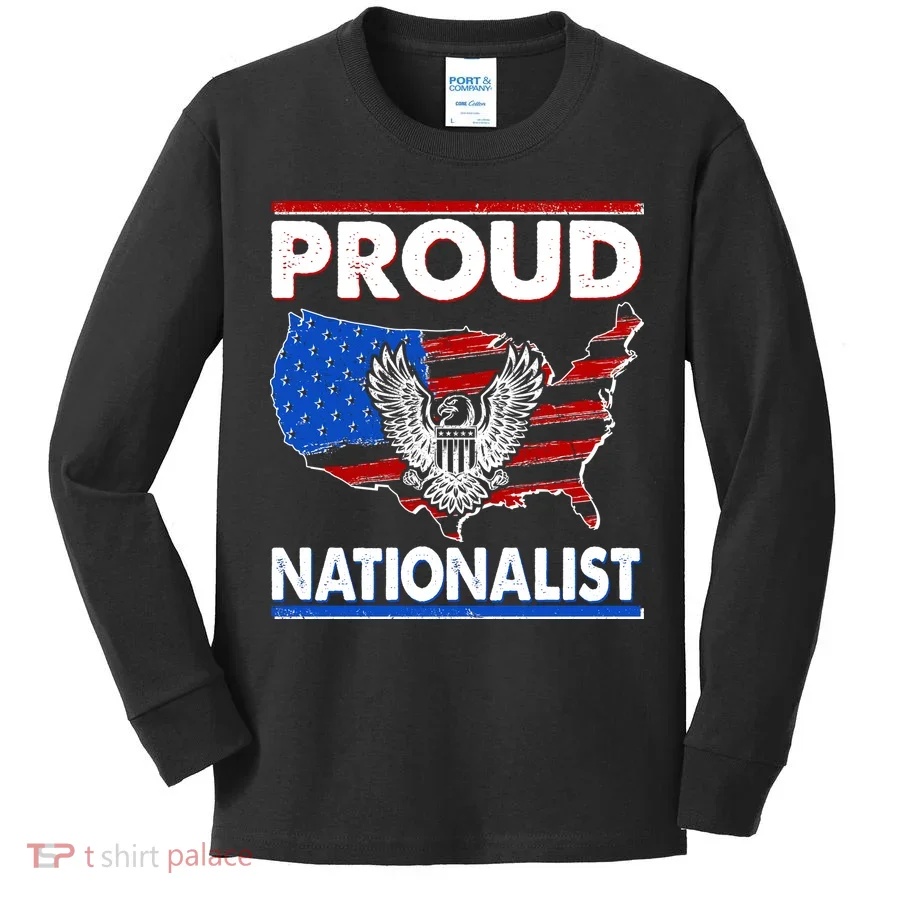 USA Proud Nationalist  Kids Long Sleeve Shirt