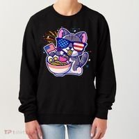 USA Ramen Bowl Kitty America Women's Sweatshirt thumb 0
