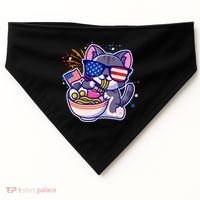 USA Ramen Bowl Kitty America USA-Made Doggie Bandana thumb 0