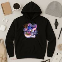 USA Ramen Bowl Kitty America Hoodie thumb 3
