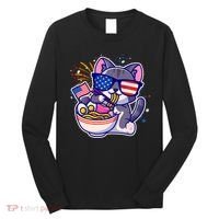 USA Ramen Bowl Kitty America Long Sleeve Shirt thumb 0