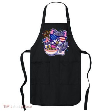 USA Ramen Bowl Kitty America Apron