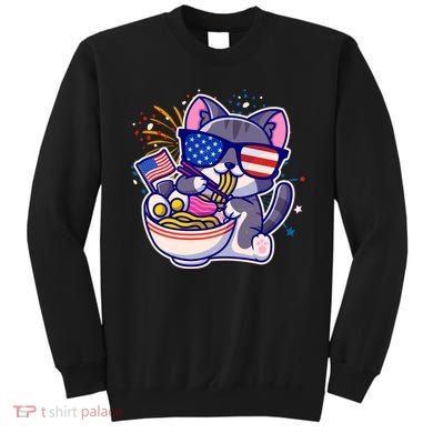 USA Ramen Bowl Kitty America Sweatshirt