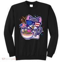 USA Ramen Bowl Kitty America Sweatshirt thumb 0