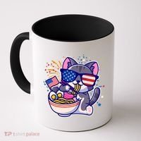 USA Ramen Bowl Kitty America Coffee Mug thumb 0