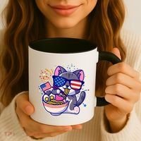 USA Ramen Bowl Kitty America Coffee Mug thumb 3