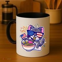 USA Ramen Bowl Kitty America Coffee Mug thumb 4