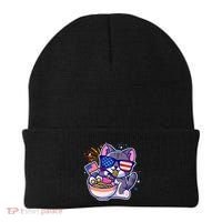 USA Ramen Bowl Kitty America Beanie thumb 0