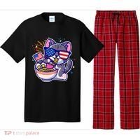 USA Ramen Bowl Kitty America Pajama Set thumb 0