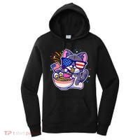 USA Ramen Bowl Kitty America Women's Hoodie thumb 0