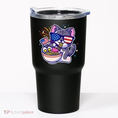 USA Ramen Bowl Kitty America Tumbler