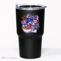 USA Ramen Bowl Kitty America Tumbler thumb 0