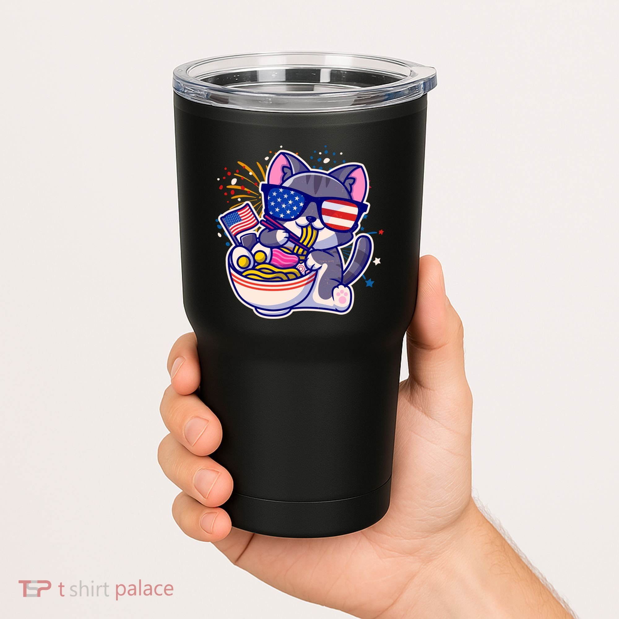 USA Ramen Bowl Kitty America Tumbler