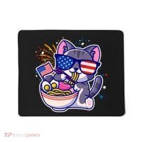 USA Ramen Bowl Kitty America Mousepad thumb 0
