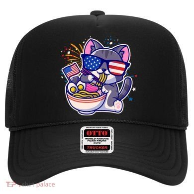 USA Ramen Bowl Kitty America Hat