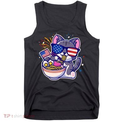 USA Ramen Bowl Kitty America Tank Top