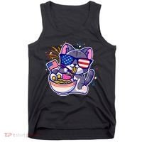 USA Ramen Bowl Kitty America Tank Top thumb 0