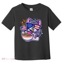 USA Ramen Bowl Kitty America Toddler T-Shirt thumb 0