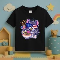 USA Ramen Bowl Kitty America Toddler T-Shirt thumb 3