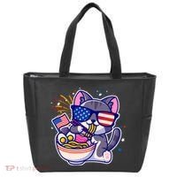 USA Ramen Bowl Kitty America Tote Bag thumb 0