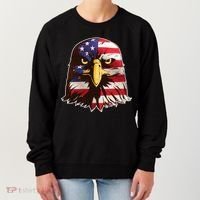 USA Red White And Blue Bald Eagle Women's Sweatshirt thumb 0