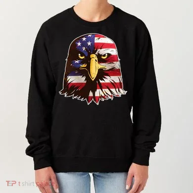 USA Red White And Blue Bald Eagle Women's Sweatshirt